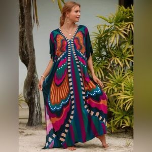 Colorful Butterfly Women's Swim Coverup